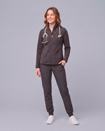 Fleece Scrub Jacket Pewter