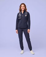 Fleece Scrub Jacket Navy