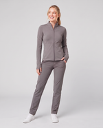 Athletic Knit Scrub Jacket Heather Gray