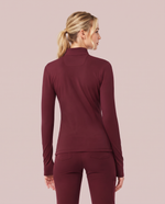 Athletic Knit Scrub Jacket Burgundy