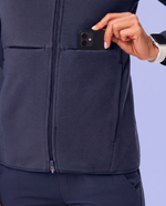 Fleece Scrub Jacket Navy