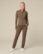 Athletic Knit Scrub Jacket Olive