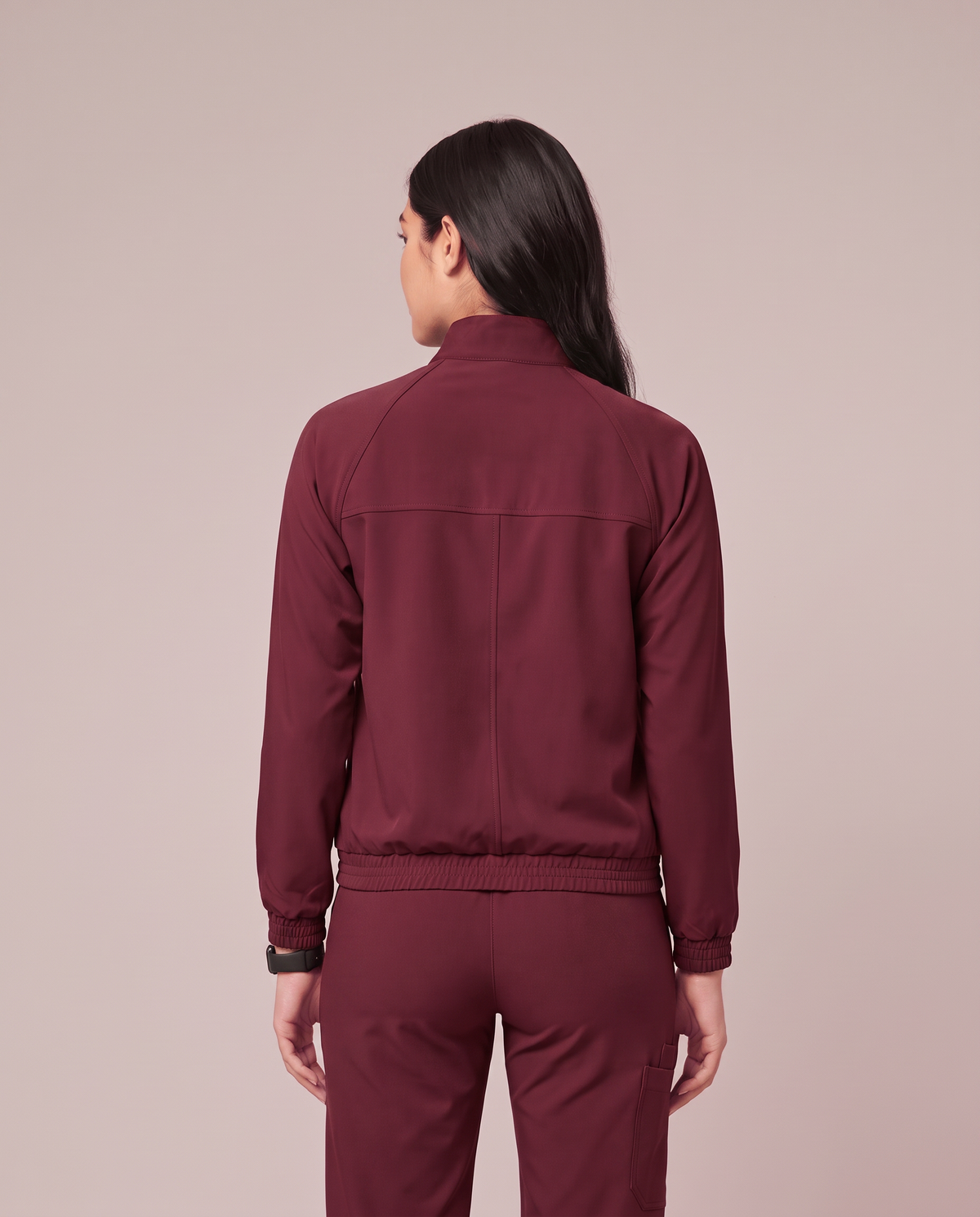 Modern Scrub Jacket Burgundy