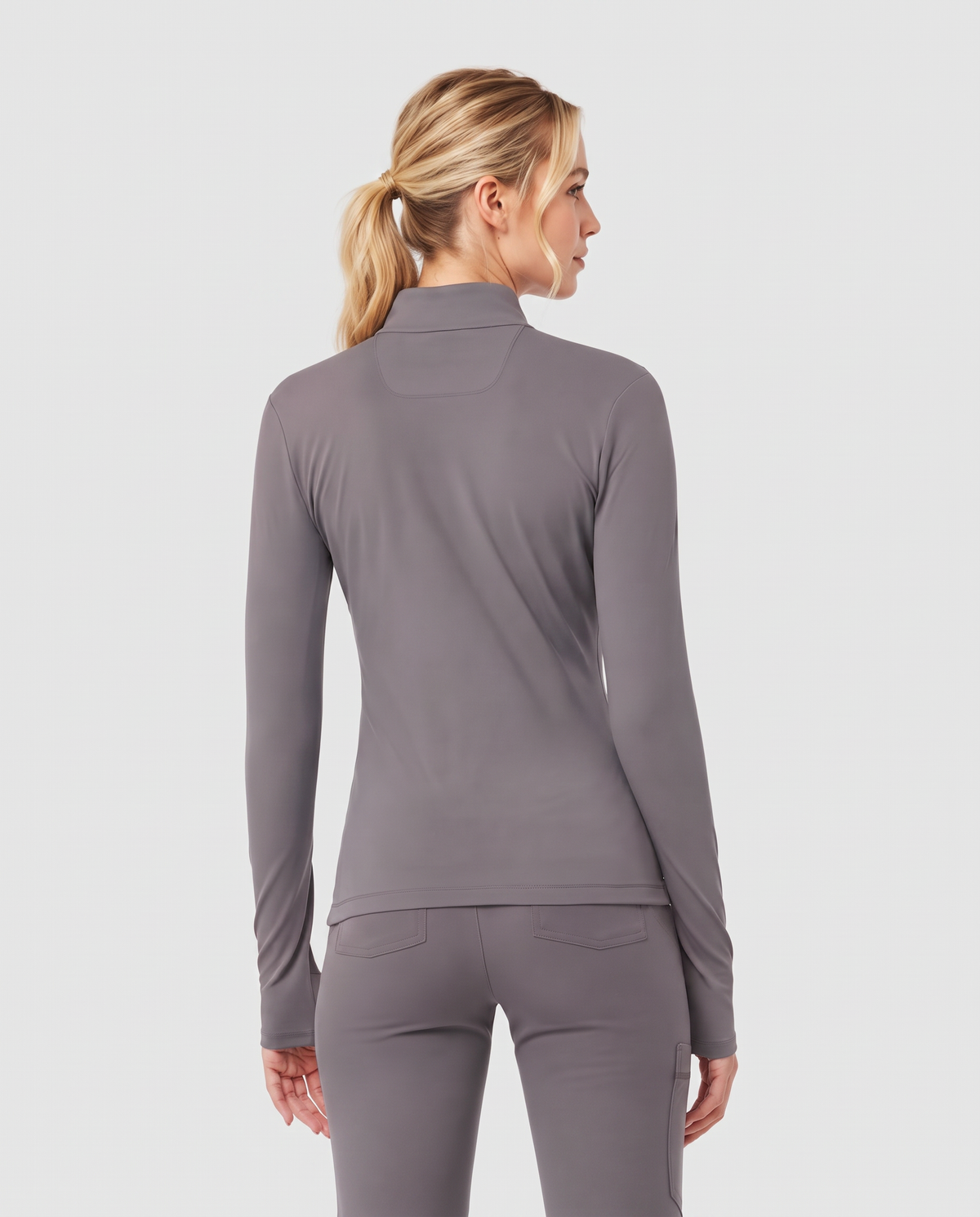 Athletic Knit Scrub Jacket Heather Gray