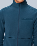Fleece Scrub Jacket Caribbean Blue