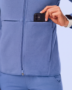 Fleece Scrub Jacket Ceil Blue