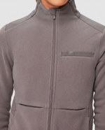 Fleece Scrub Jacket Heather Gray