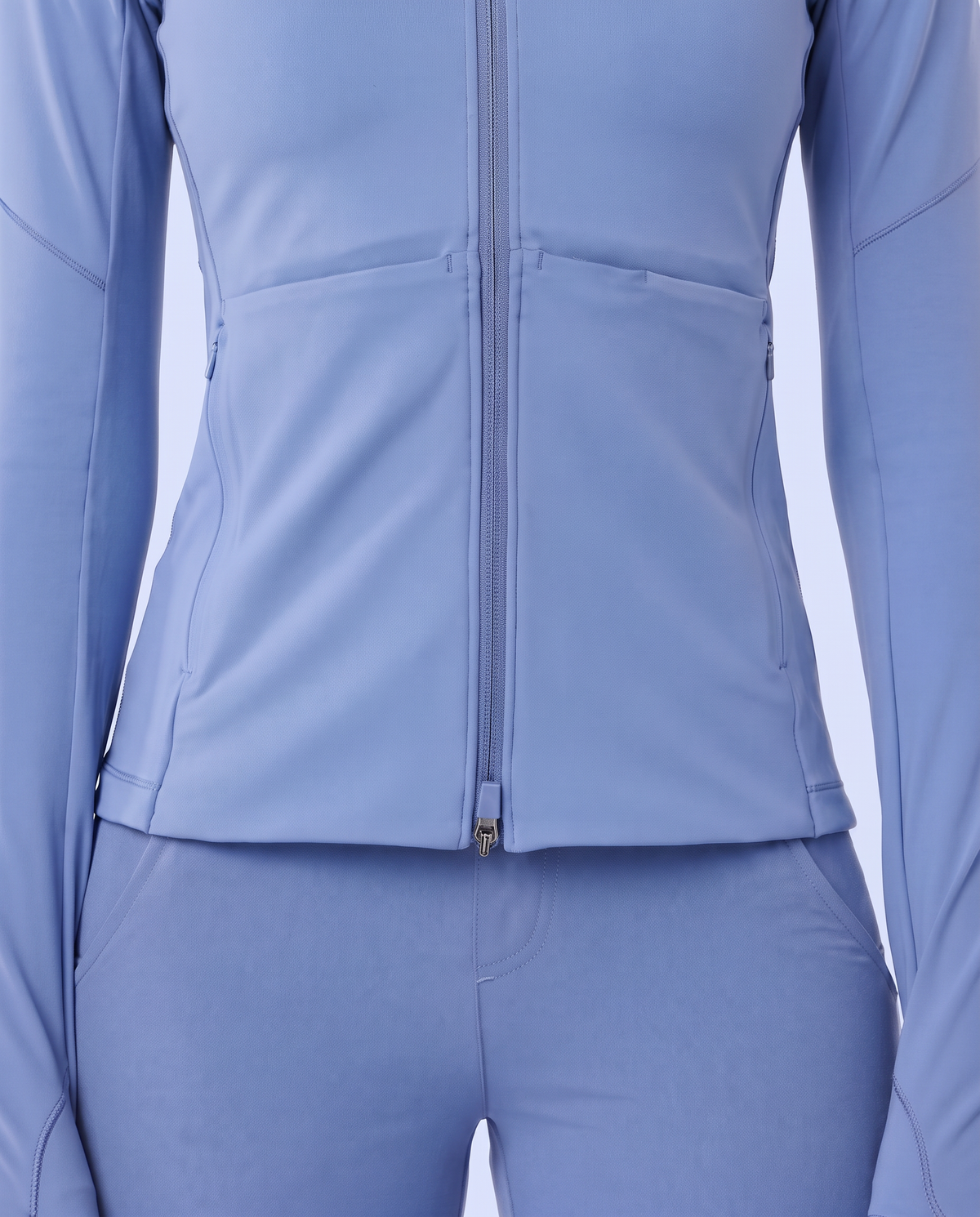 Athletic Knit Scrub Jacket Ceil Blue