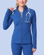 Athletic Knit Scrub Jacket Royal Blue