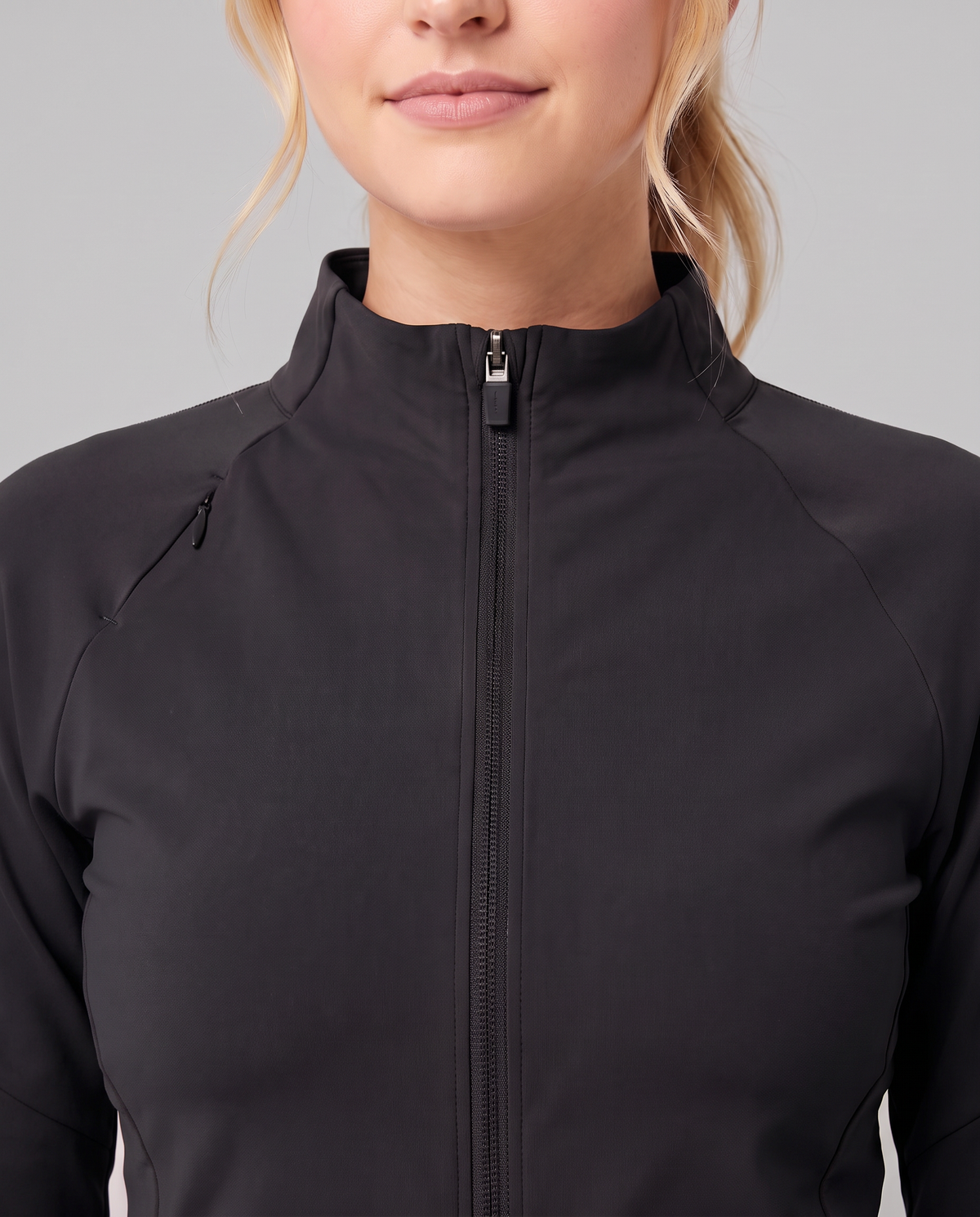Athletic Knit Scrub Jacket Black