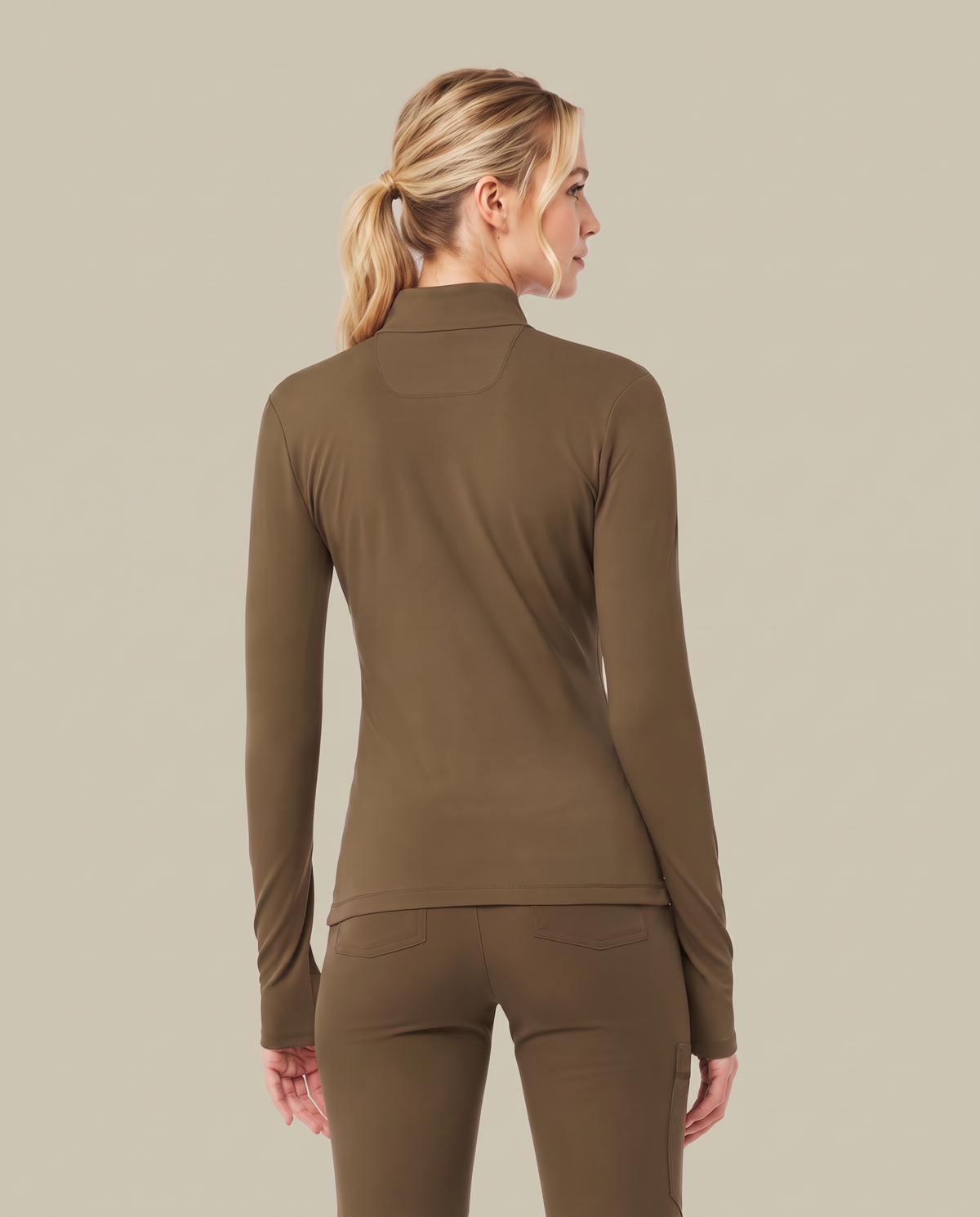 Athletic Knit Scrub Jacket Olive