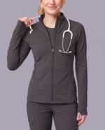 Athletic Knit Scrub Jacket Pewter
