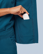 Fleece Scrub Jacket Caribbean Blue