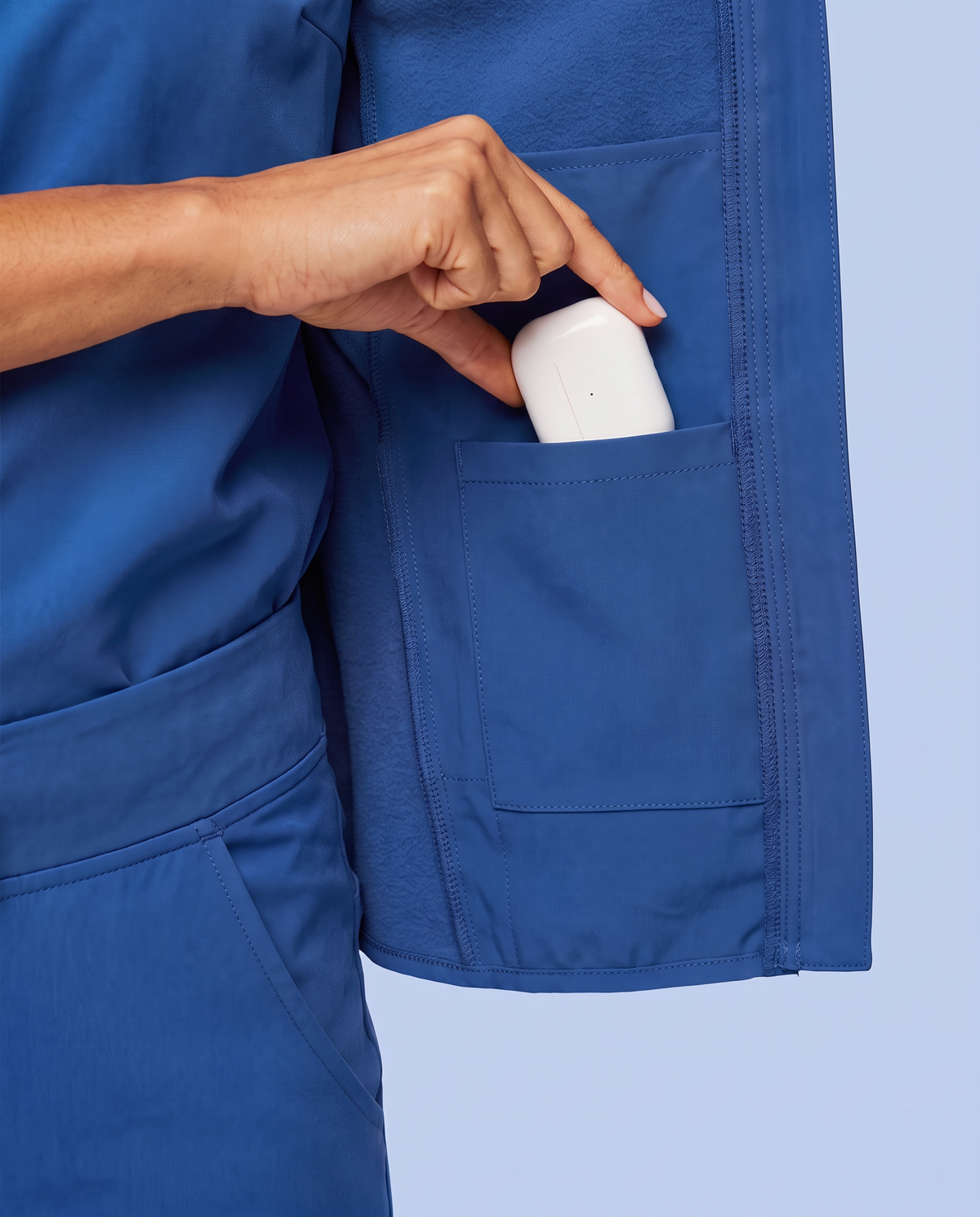 Fleece Scrub Jacket Royal Blue