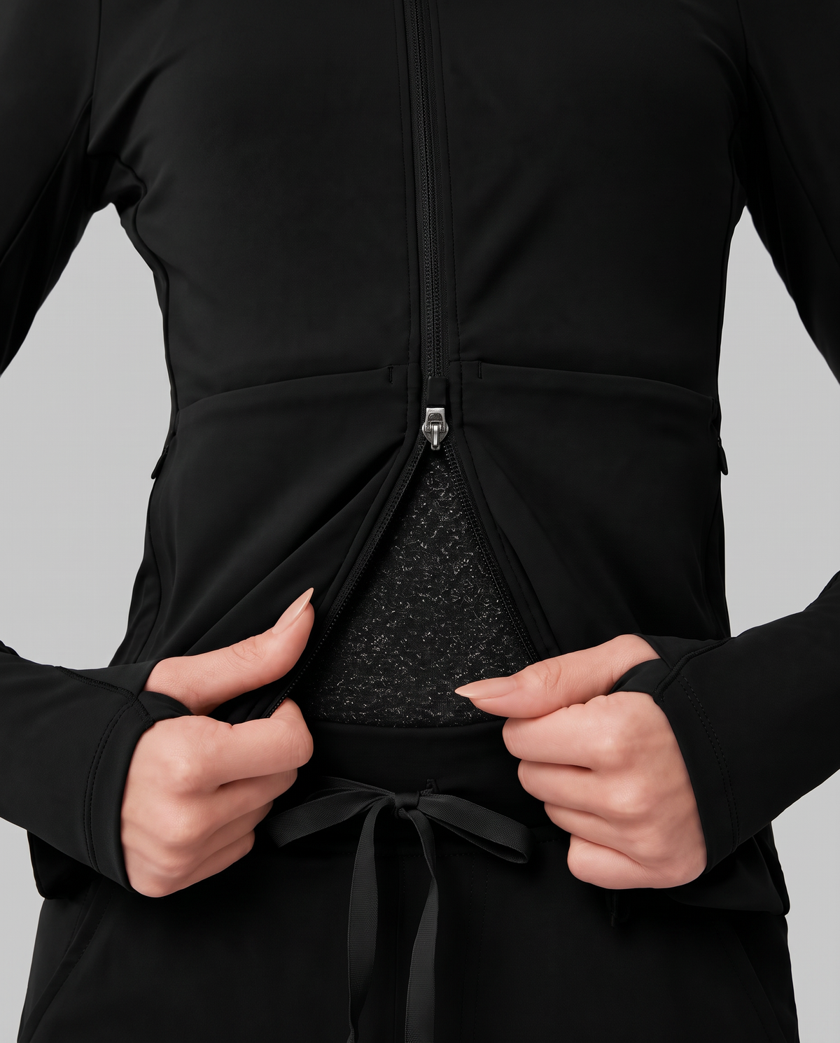 Athletic Knit Scrub Jacket Black