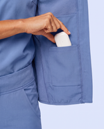 Fleece Scrub Jacket Ceil Blue