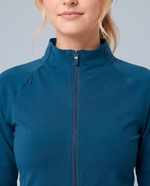 Athletic Knit Scrub Jacket Caribbean Blue