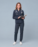 Fleece Scrub Jacket Dark Harbor