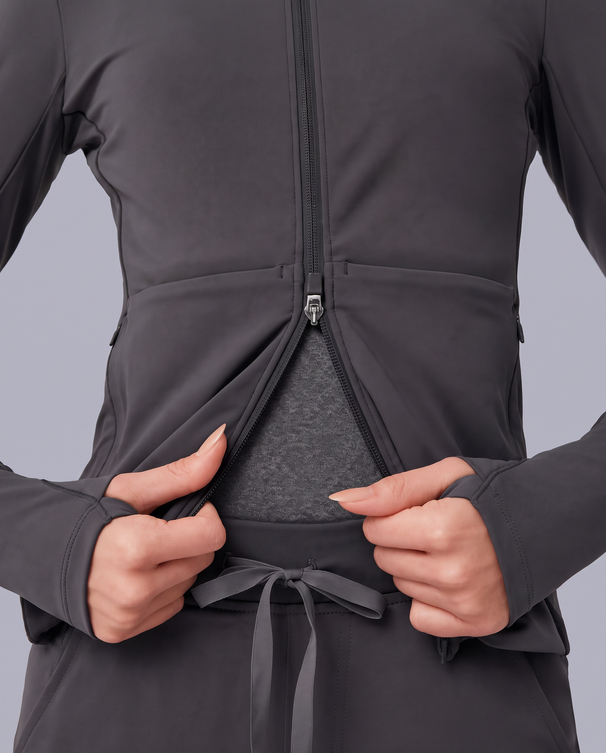 Athletic Knit Scrub Jacket Pewter