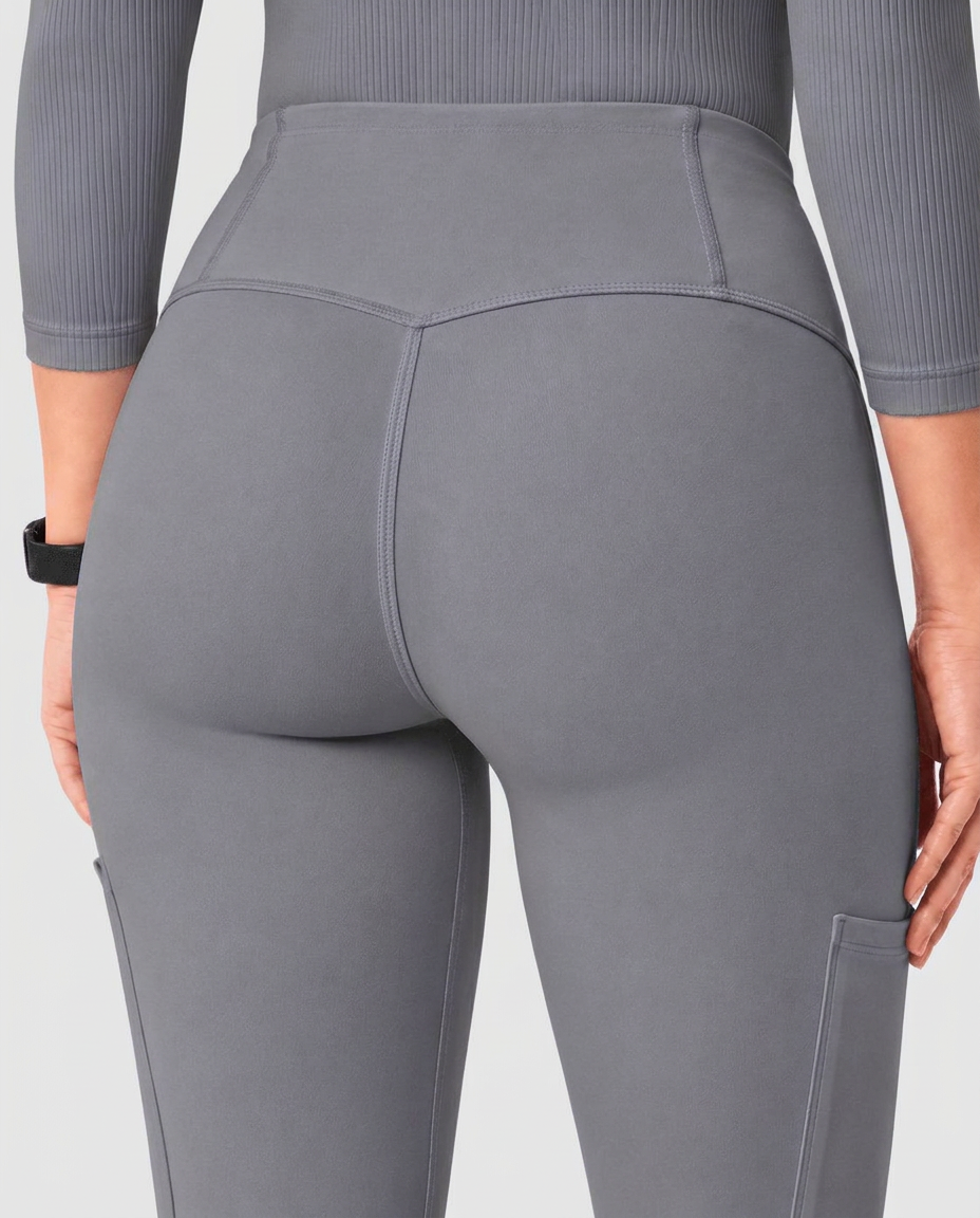 Curved High-Rise Scrub Legging Heather Gray