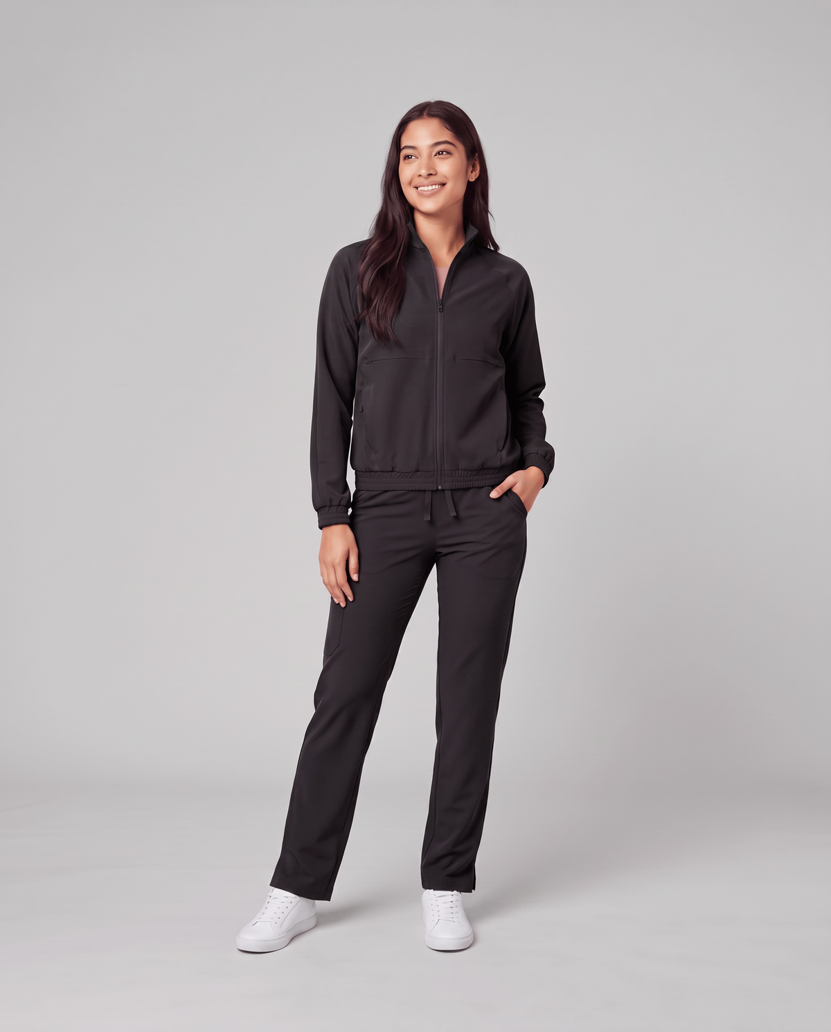 Modern Scrub Jacket Black