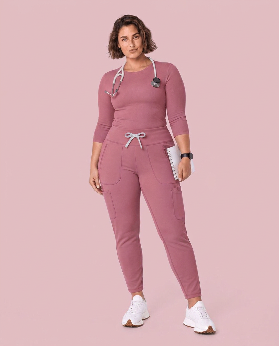 Curved High-Rise Scrub Legging Mauve