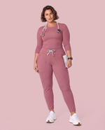 Curved High-Rise Scrub Legging Mauve