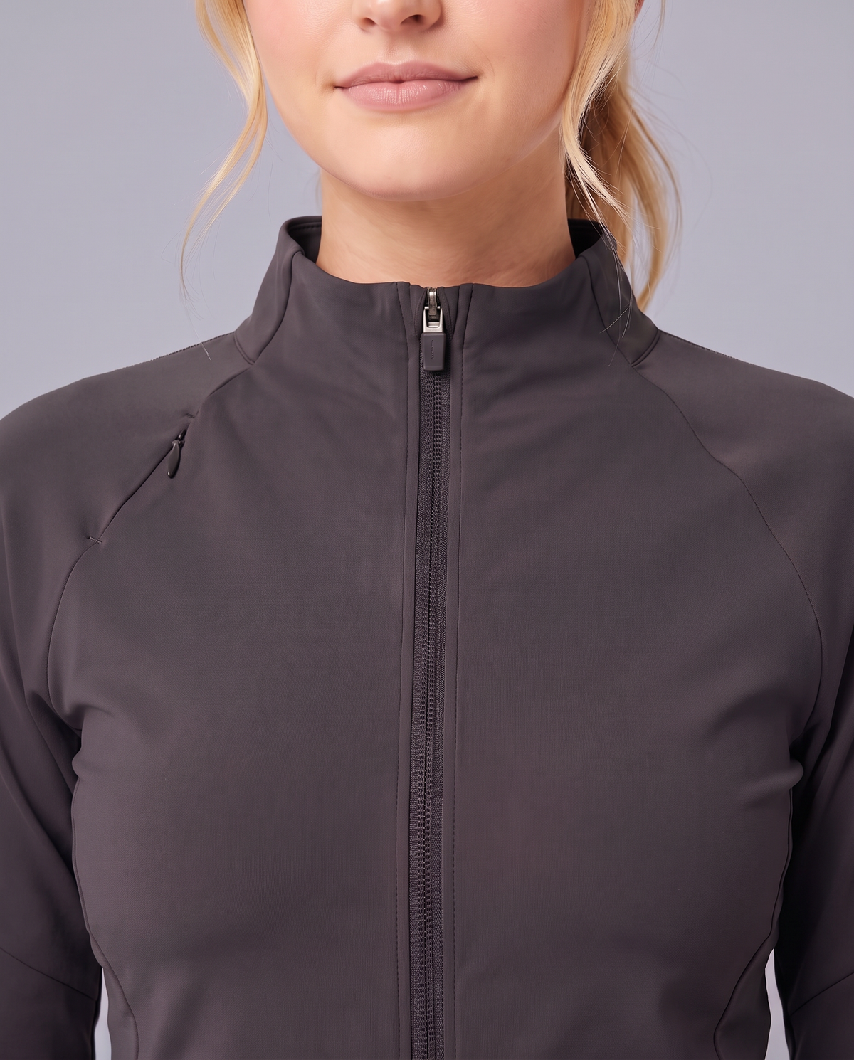 Athletic Knit Scrub Jacket Pewter