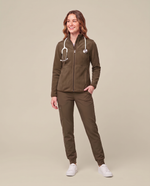 Fleece Scrub Jacket Olive