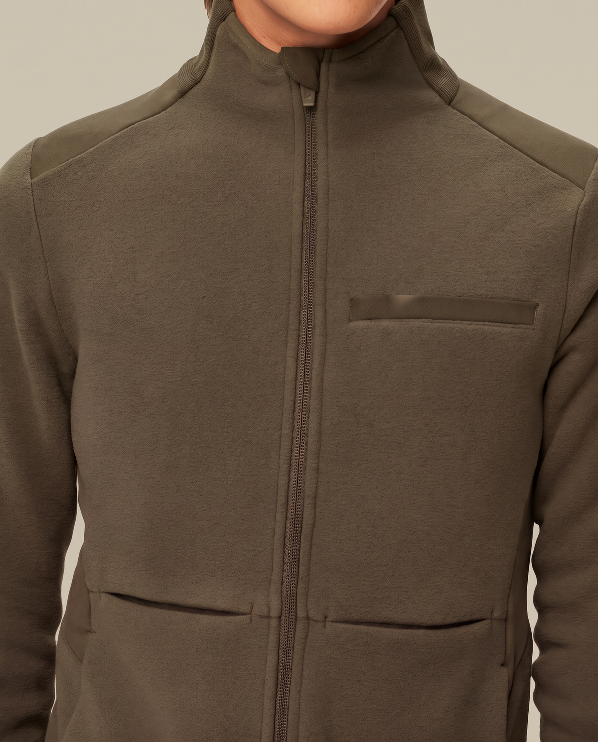 Fleece Scrub Jacket Olive
