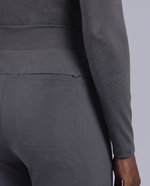 Pintuck High-Rise Straight-Leg Pant Pewter