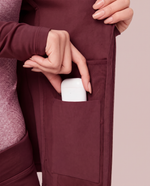 Athletic Knit Scrub Jacket Burgundy