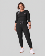 Curved High-Rise Scrub Legging Black