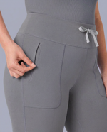 Curved High-Rise Flare Scrub Legging Heather Gray