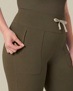 Curved High-Rise Flare Scrub Legging Olive
