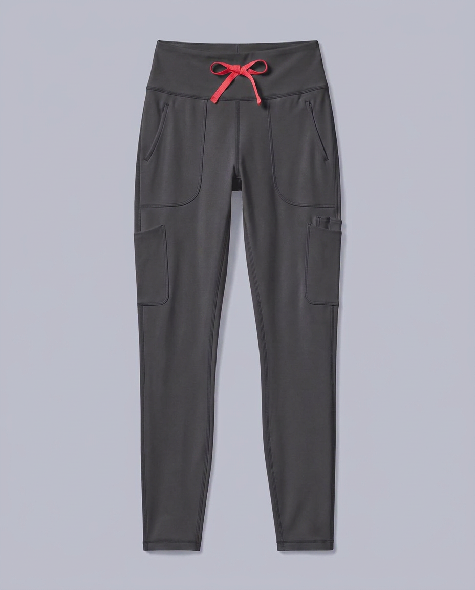 Curved High-Rise Scrub Legging Pewter