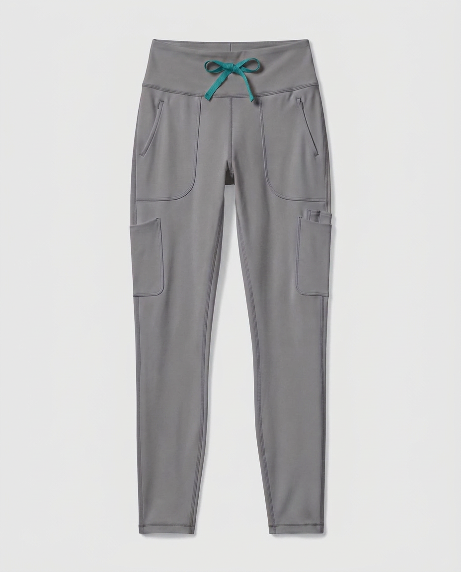 Curved High-Rise Scrub Legging Heather Gray
