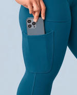Curved High-Rise Scrub Legging Caribbean Blue
