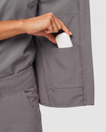 Fleece Scrub Jacket Heather Gray