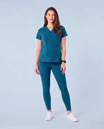 Maternity Scrub Legging Caribbean Blue