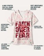 Personalized Job Title And Year Faith Over Fear Nurse Flower Set