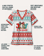 Personalized Text Joy To The World Jesus Christmas Gift For Nurse Top