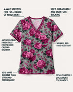 Personalized Text Floral Pattern Gift For Nurse Top