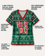 Personalized Name Holly Jolly Christmas Gift For Nurse Coworker Top