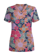 Blooming Garden Breeze Women Scrub Top