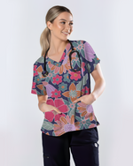 Blooming Garden Breeze Women Scrub Top