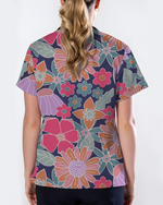 Blooming Garden Breeze Women Scrub Top