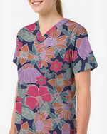 Blooming Garden Breeze Women Scrub Top