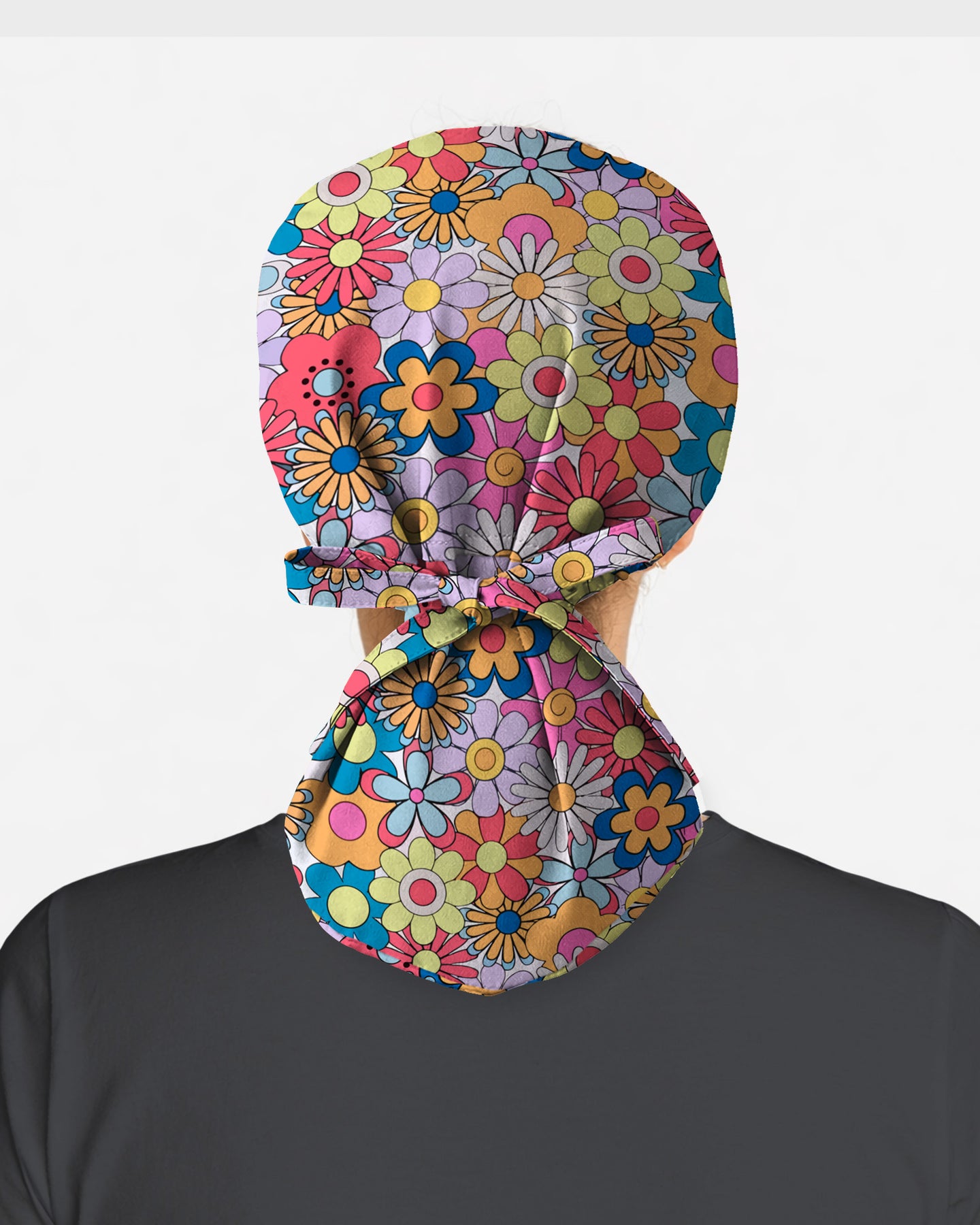 Playful Flower Power Scrub Cap