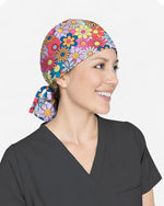 Playful Flower Power Scrub Cap